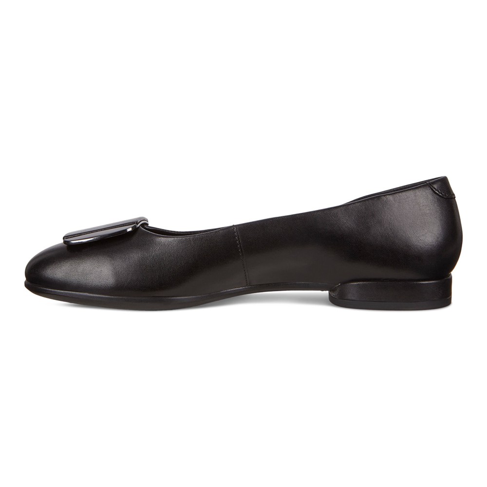 ECCO Womens Ballerinas Black - Anal Shoes - TOJ-912435